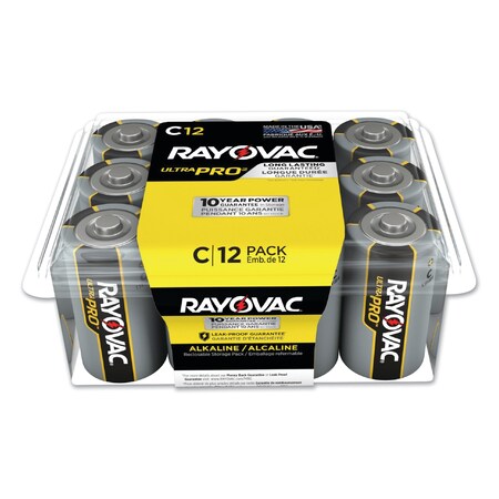 Rayovac Ultra Pro C Alkaline Battery, 12 PK, 1.5VDC ALC-12PPJ